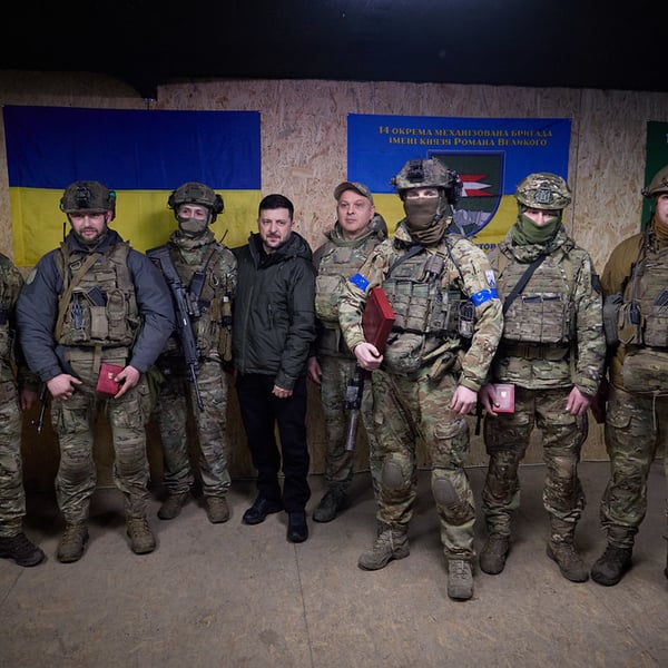 Ukrainian military personnel during operations on the front line as Zelensky appoints a new Commander-in-Chief