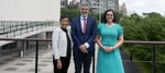 Yoshua Bengio, Maria Ressa and Egriselda Lopez co-chairs of the UN AI governance scientific panel and dialogue, Geneva July 2026