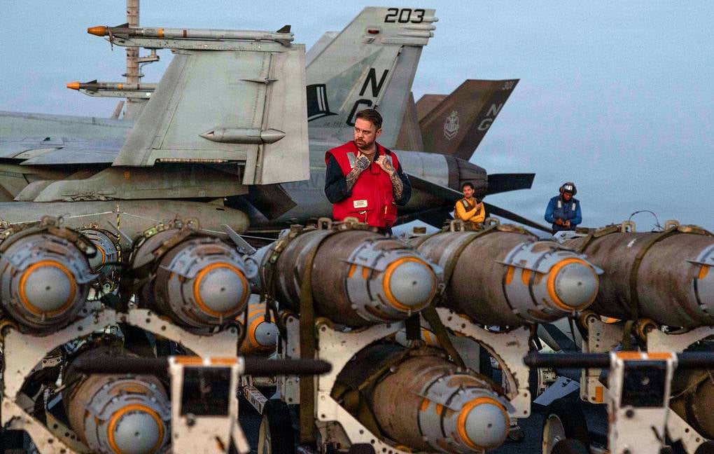 US military aircraft conducting strikes against Iran targets during the July 2026 US-Iran conflict