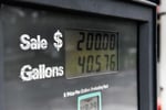Gas pump at Freedom Fuel Network station in Pennsylvania showing higher fuel prices