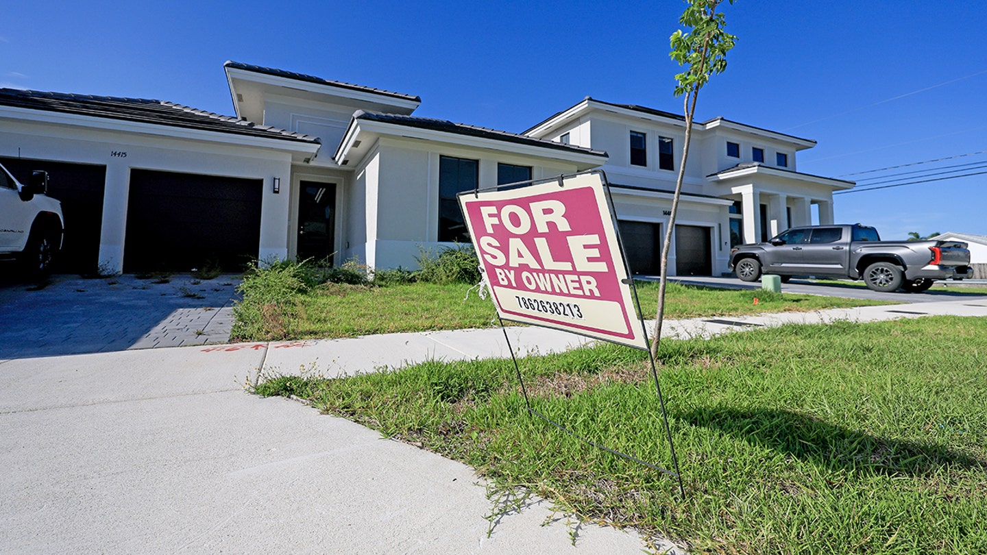 A home for sale sign in Miami reflects the housing market impact of unauthorized immigrant workers
