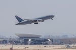 US Air Force KC-46A Pegasus aerial refueling tanker on the runway at Ben Gurion International Airport in Israel
