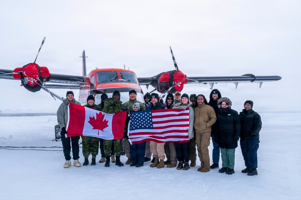 US Navy personnel conduct Arctic submarine military operations Operation ICE CAMP 2026 Prudhoe Bay Alaska