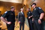 U.S. Defense Secretary Jim Mattis testifies before the Senate Appropriations Committee on Capitol Hill as Congress debates war powers