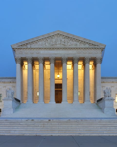 The US Supreme Court building, which struck down Trump's IEEPA tariffs in Learning Resources Inc v Trump