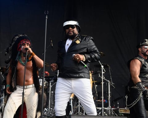 Victor Willis performs with Village People bandmates at Riot Fest in Chicago in 2019