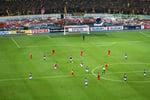 My Dinh National Stadium in Hanoi, Vietnam packed with fans during football match