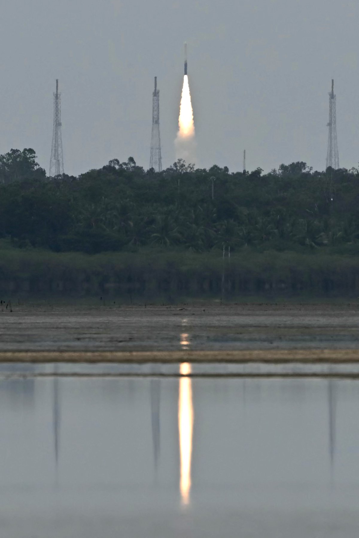 India's Skyroot Aerospace orbital rocket Vikram-1 blasts off from Satish Dhawan Space Centre in Sriharikota, Andhra Pradesh, on July 18, 2026