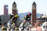 Jonas Vingegaard of Visma-Lease a Bike during the Tour de France 2026 Stage 1 team time trial in Barcelona