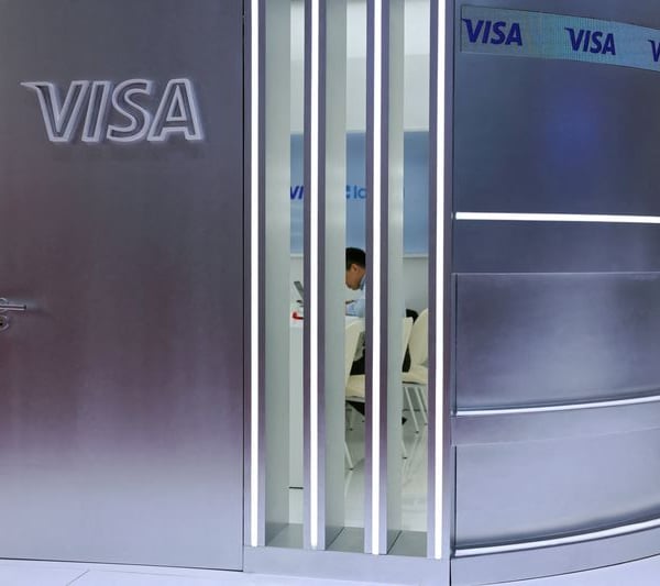 Visa company headquarters signage in San Francisco California