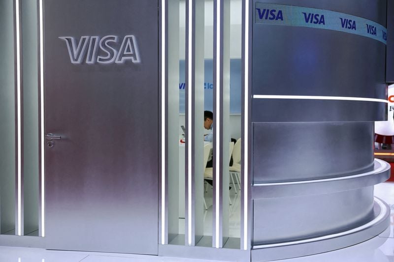 Visa company headquarters signage in San Francisco California
