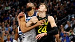 Walker Kessler of the Utah Jazz, acquired by the Los Angeles Lakers in a 130 million dollar sign-and-trade