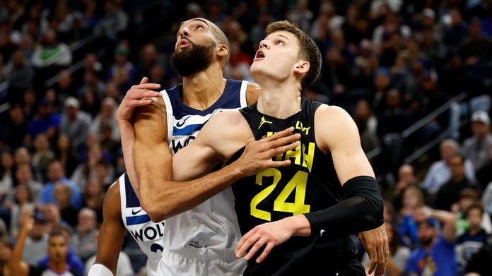 Walker Kessler of the Utah Jazz, acquired by the Los Angeles Lakers in a 130 million dollar sign-and-trade