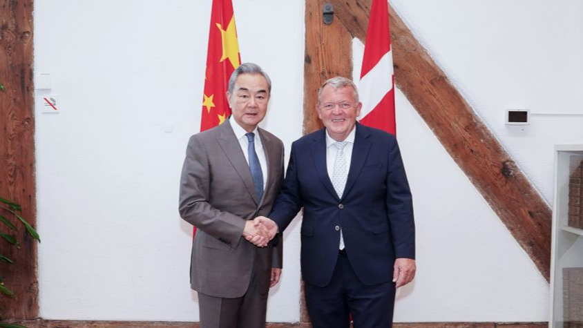 Chinese Foreign Minister Wang Yi meets Danish Foreign Minister Lars Løkke Rasmussen at bilateral talks in Copenhagen Denmark July 2026