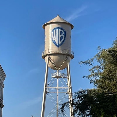 Warner Bros iconic water tower at Burbank studio lot