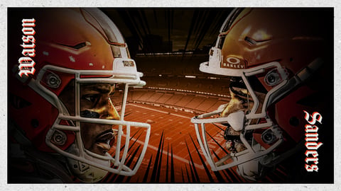 Deshaun Watson and Shedeur Sanders quarterback competition Cleveland Browns training camp 2026