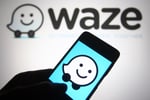 Waze navigation app displayed on a smartphone screen