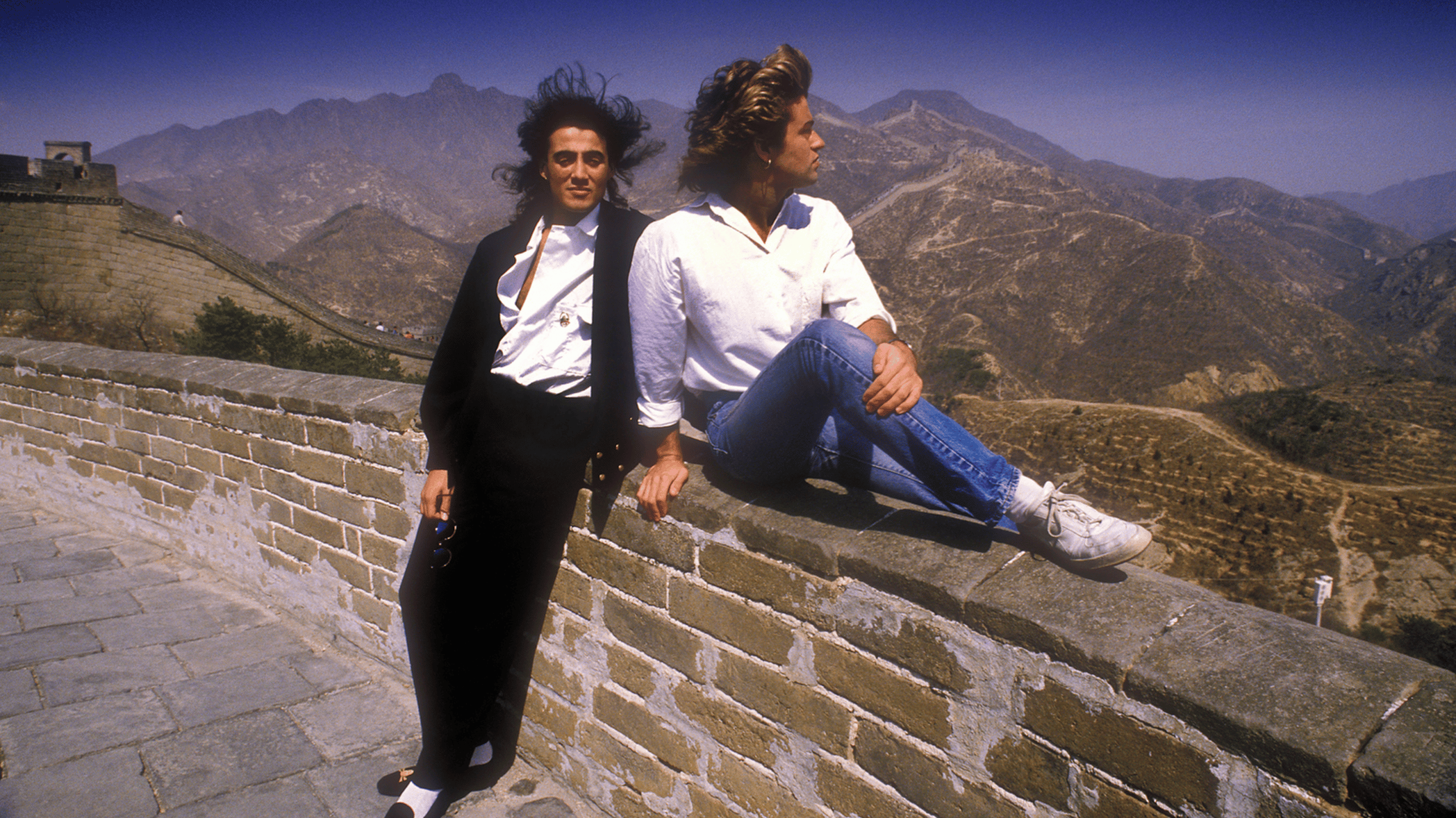Wham! performing in China 1985 Beijing Guangzhou George Michael Andrew Ridgeley