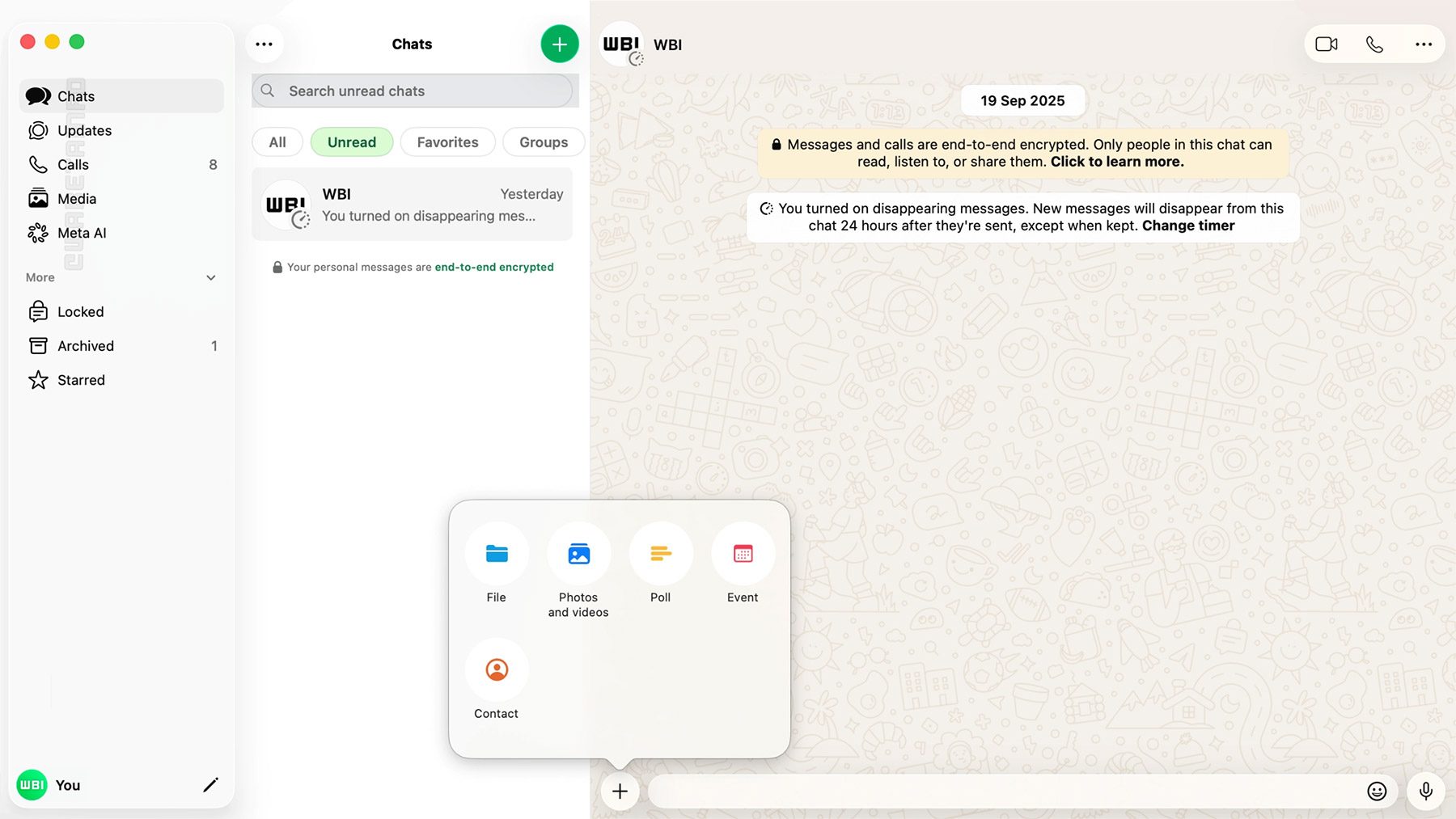 WhatsApp Liquid Glass redesign on Mac showing new sidebar