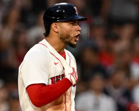 Willson Contreras and Cade Cavalli in benches-clearing brawl at Fenway Park after racial slur, July 1, 2026