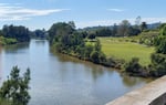 The Wilsons River and Riverside Park in Lismore, New South Wales, the waterway at the center of the region's catastrophic 2022 floods