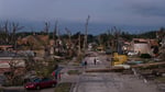 Storm damage from EF-3 tornado that struck Appleton and Menasha Wisconsin in July 2026