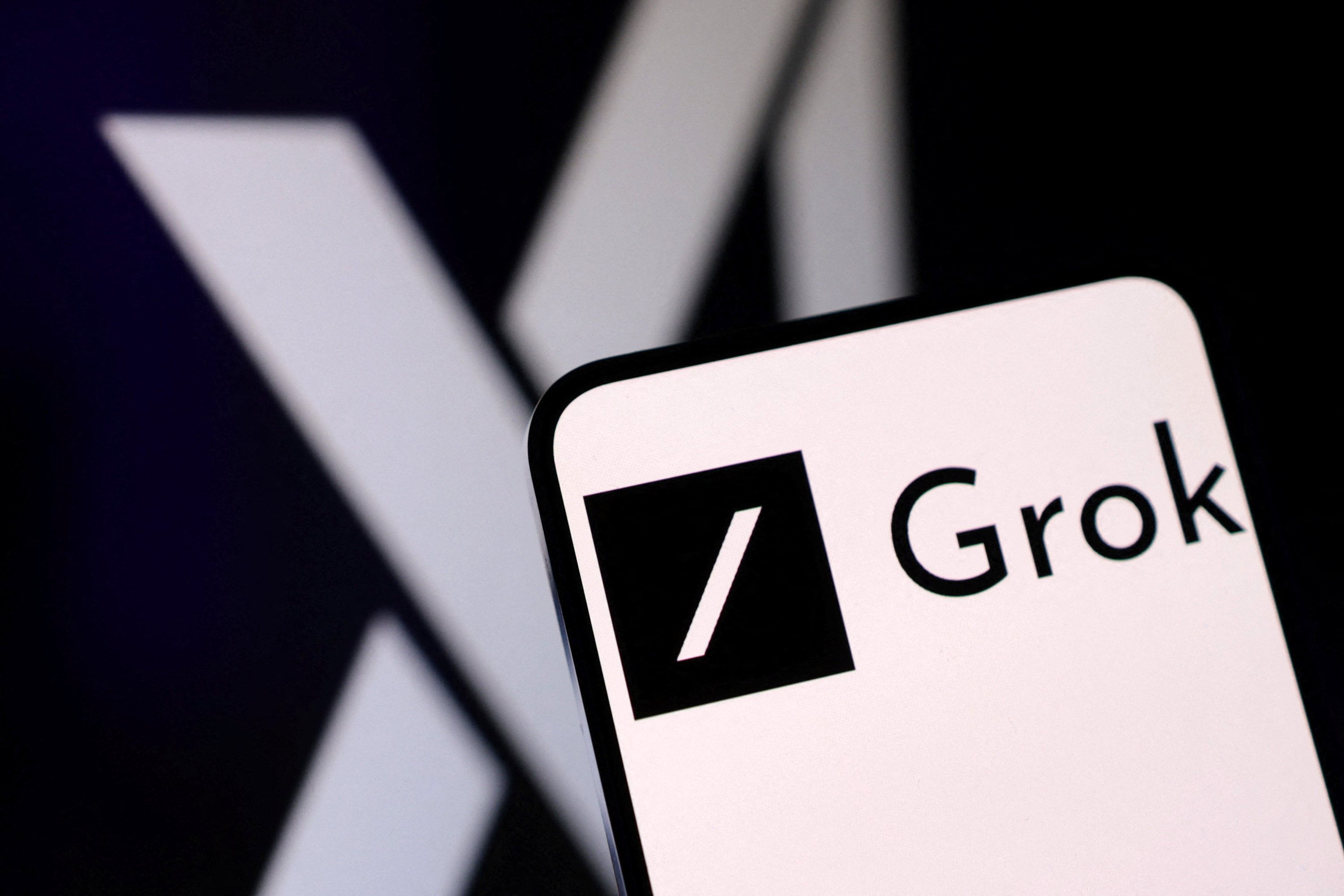 xAI and Grok logos displayed as company faces landmark lawsuit over child sexual abuse material