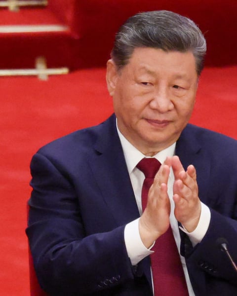 Xi Jinping addresses Communist Party of China members at the Great Hall of the People on the 105th founding anniversary of the CPC