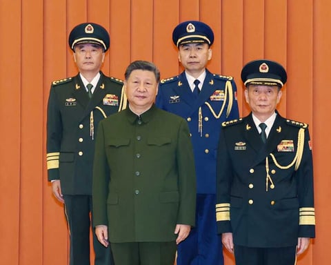 Xi Jinping presiding over military promotion ceremony in Beijing July 2026 presenting orders to PLA generals