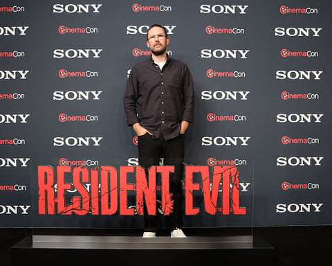 Zach Cregger at a photo call for Resident Evil at CinemaCon 2026 in Las Vegas