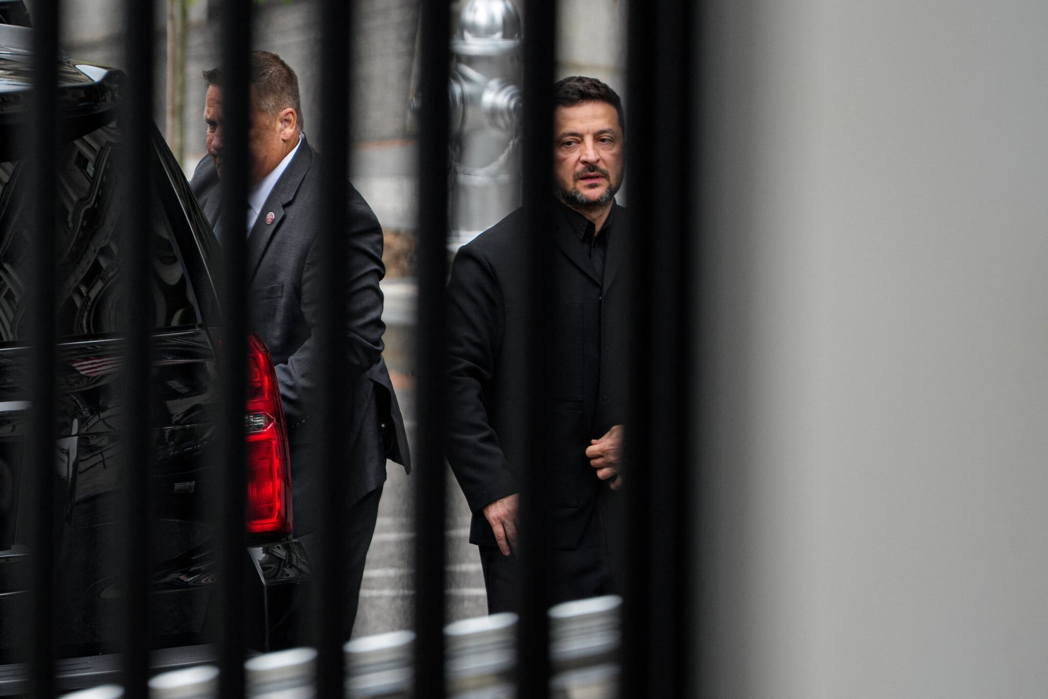 Ukrainian President Volodymyr Zelensky arrives at the White House to meet President Trump before attending Senator Lindsey Graham funeral