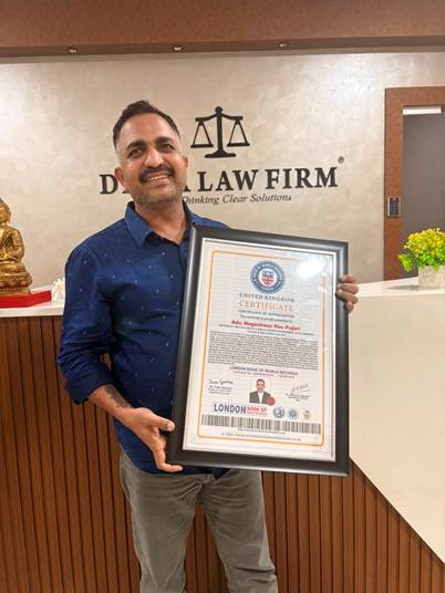 Advocate Nageshwar Rao Pujari Honoured by London Book of World Records as World’s First 'Psylawgist