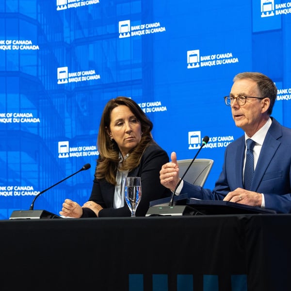 Bank of Canada Governor Tiff Macklem and Senior Deputy Governor Carolyn Rogers at the July 2026 Monetary Policy Report press conference in Ottawa