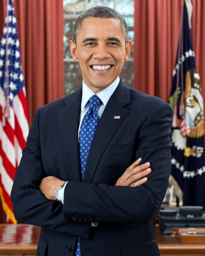 Barack Obama, the 44th president of the United States, in his official presidential portrait