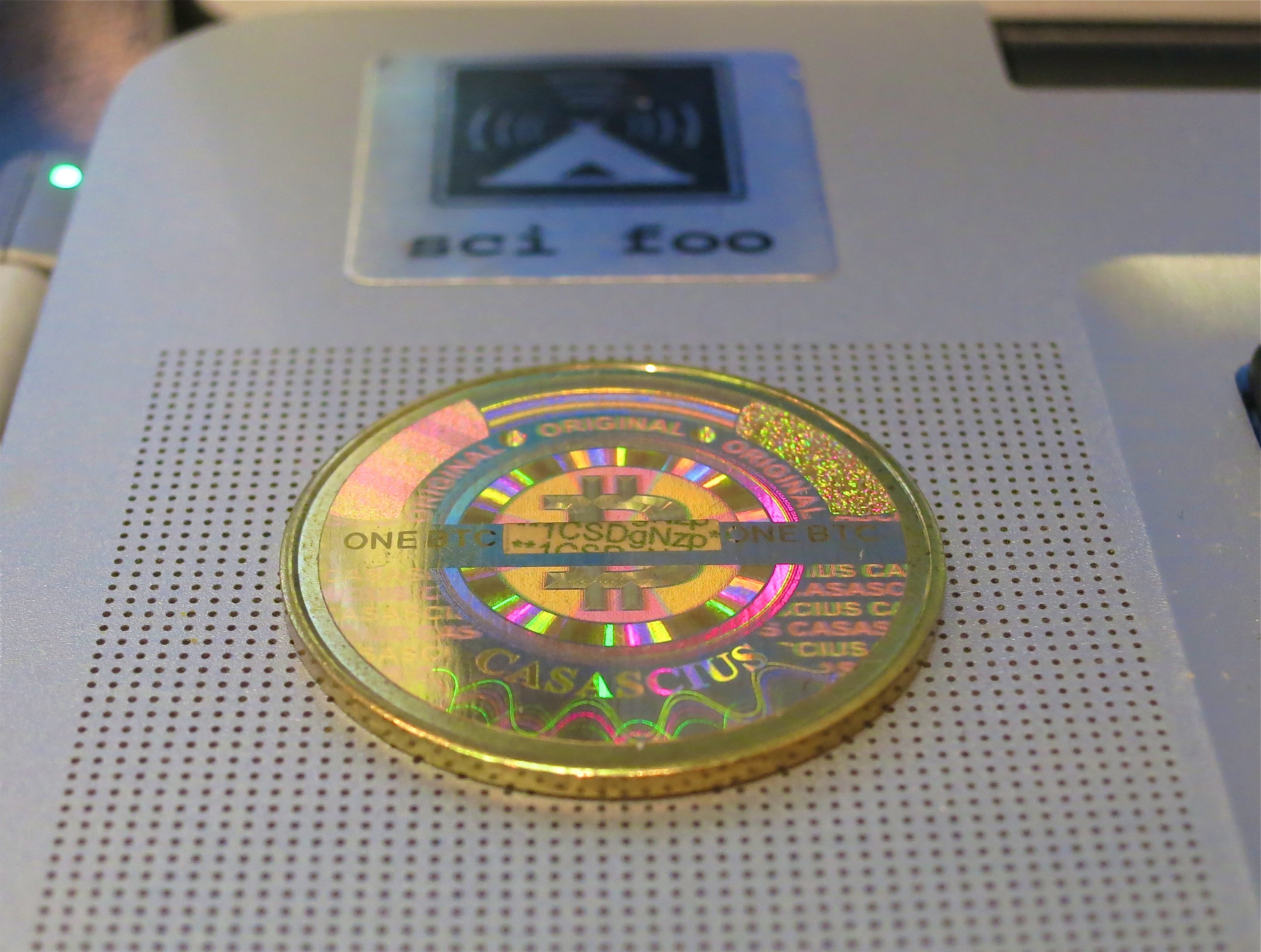 Gold Casascius Bitcoin coin representing crypto market rally as ETF inflows reach $3 billion