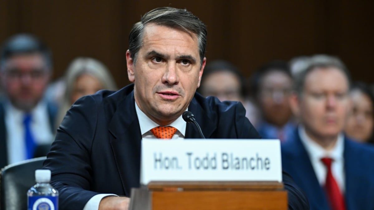 Acting Attorney General Todd Blanche testifies at his Senate Judiciary Committee confirmation hearing July 2026