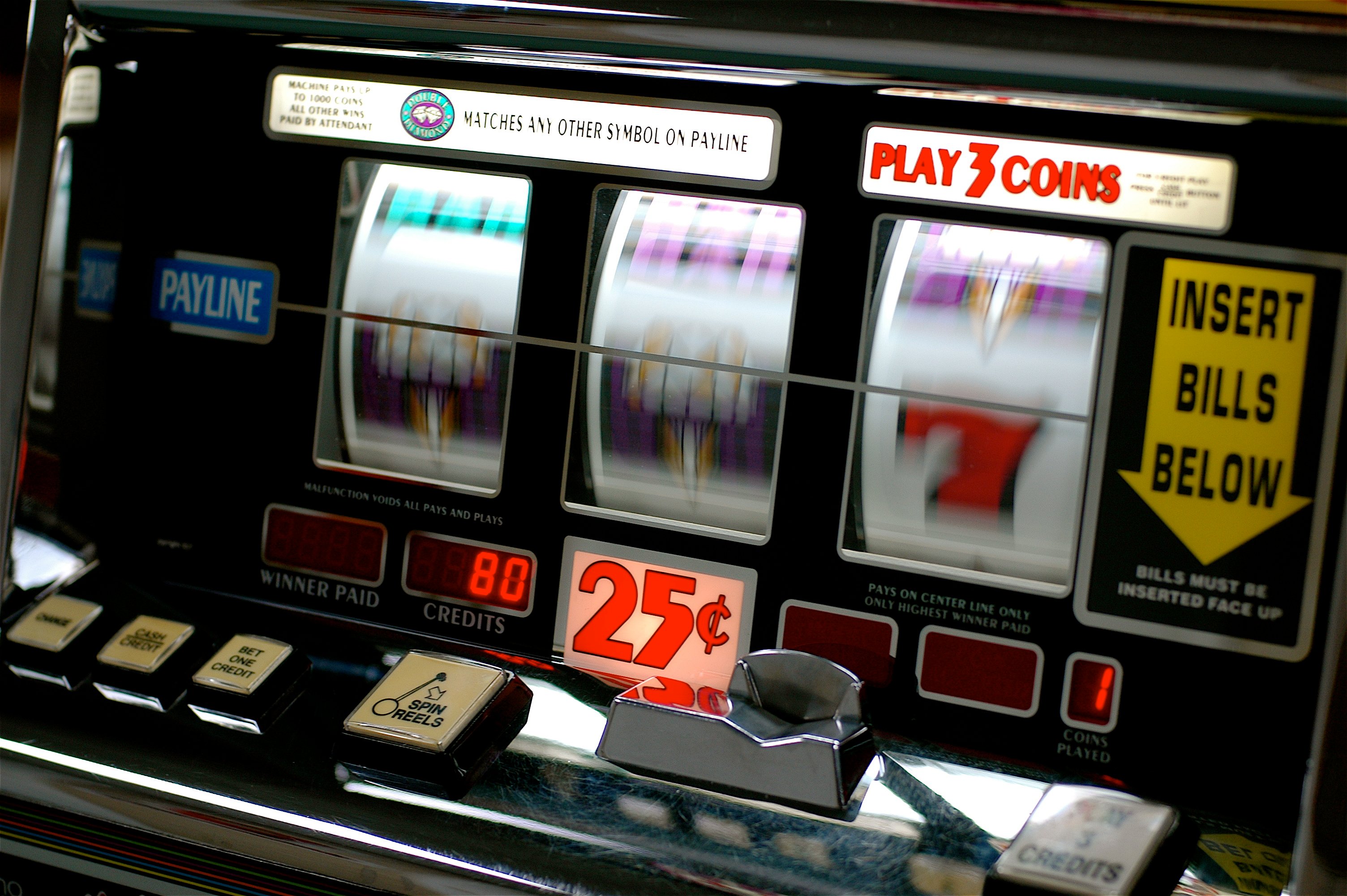 A slot machine representing the algorithm-driven casino games Brazil's Congress voted to ban from the regulated betting market