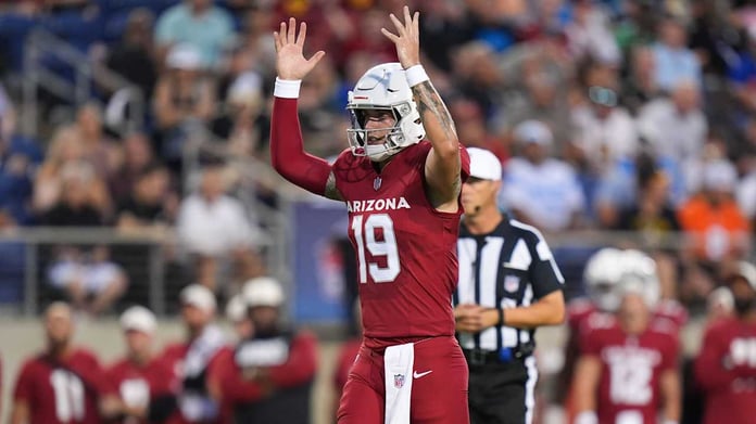Carson Beck Arizona Cardinals quarterback NFL preseason debut Hall of Fame Game Canton