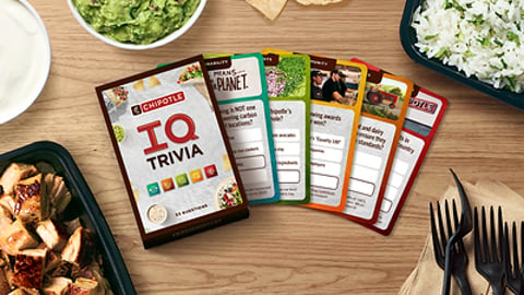 Chipotle IQ trivia game sweepstakes promotional image showing $1 million in prizes for August 2026