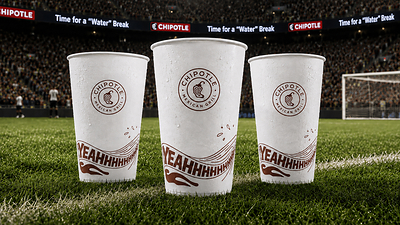 Chipotle Mexican Grill soccer hydration break promotional campaign offering $1 million in free burritos tied to sports engagement