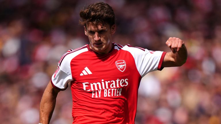 Christos Tzolis in action for Borussia Dortmund against Arsenal in the Emirates Cup 2026