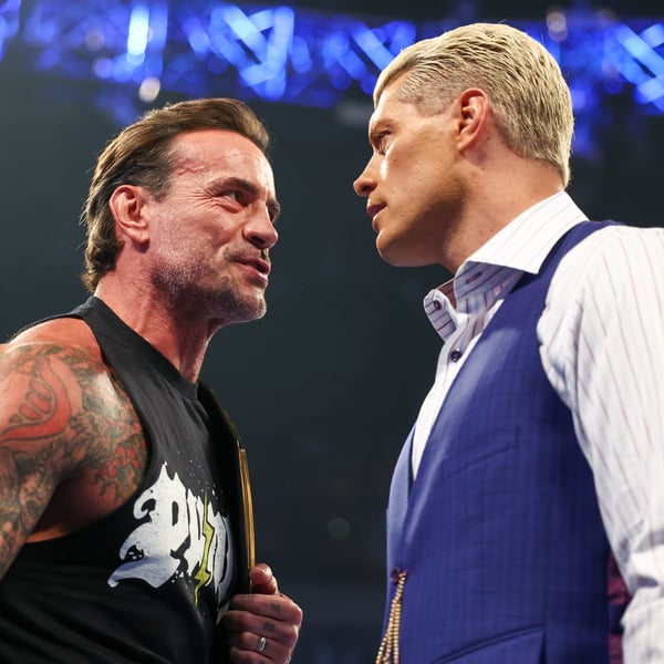 CM Punk and Cody Rhodes face off ahead of their Undisputed WWE Championship main event at SummerSlam 2026 in Minneapolis