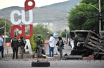 Car bomb damage at police checkpoint in Cucuta Colombia August 2026
