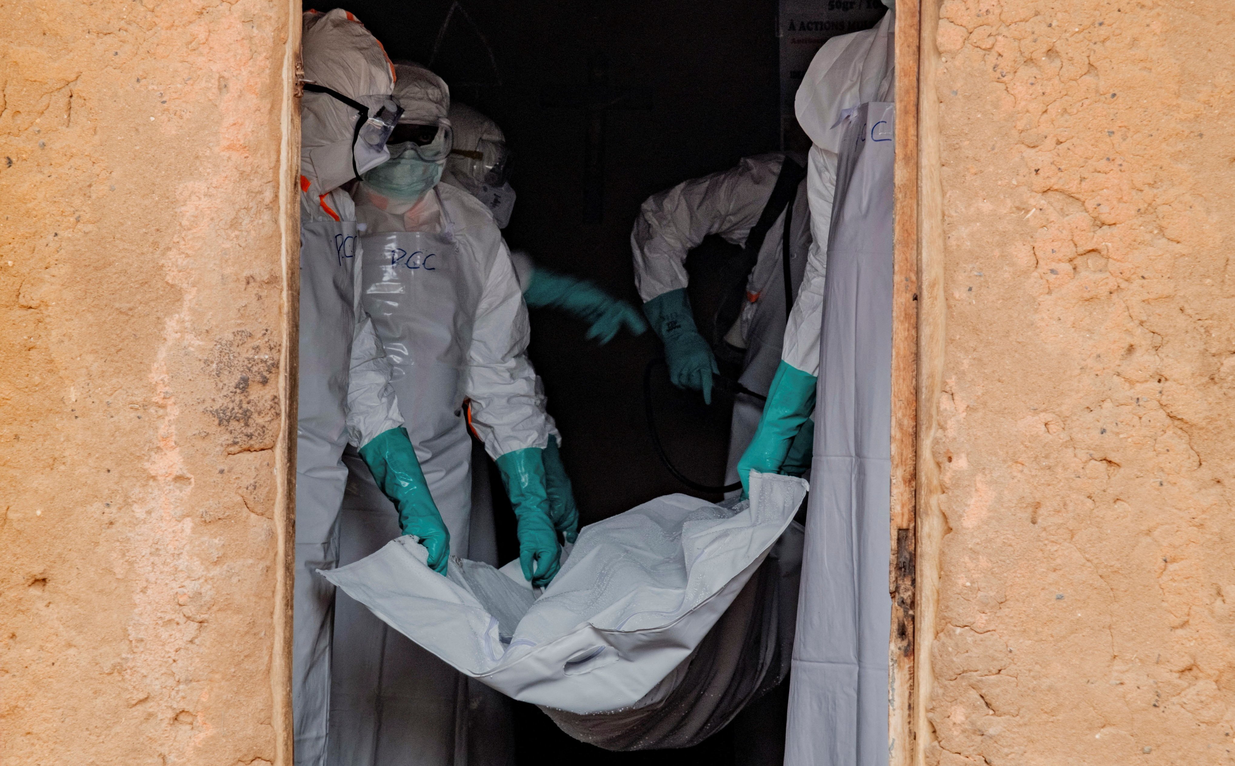 Ebola treatment centre workers in DRC during the 2026 Bundibugyo outbreak in eastern Congo
