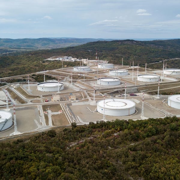 CPC pipeline terminal at Novorossiysk oil loading facility on the Black Sea