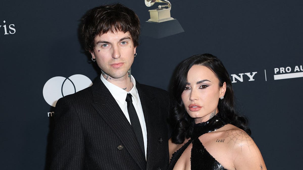 Demi Lovato and Jordan Lutes at the Grammy Gala in 2026