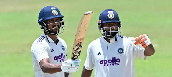 Dhruv Jurel celebrates his century during India vs Sri Lanka 2nd Test at SSC Colombo
