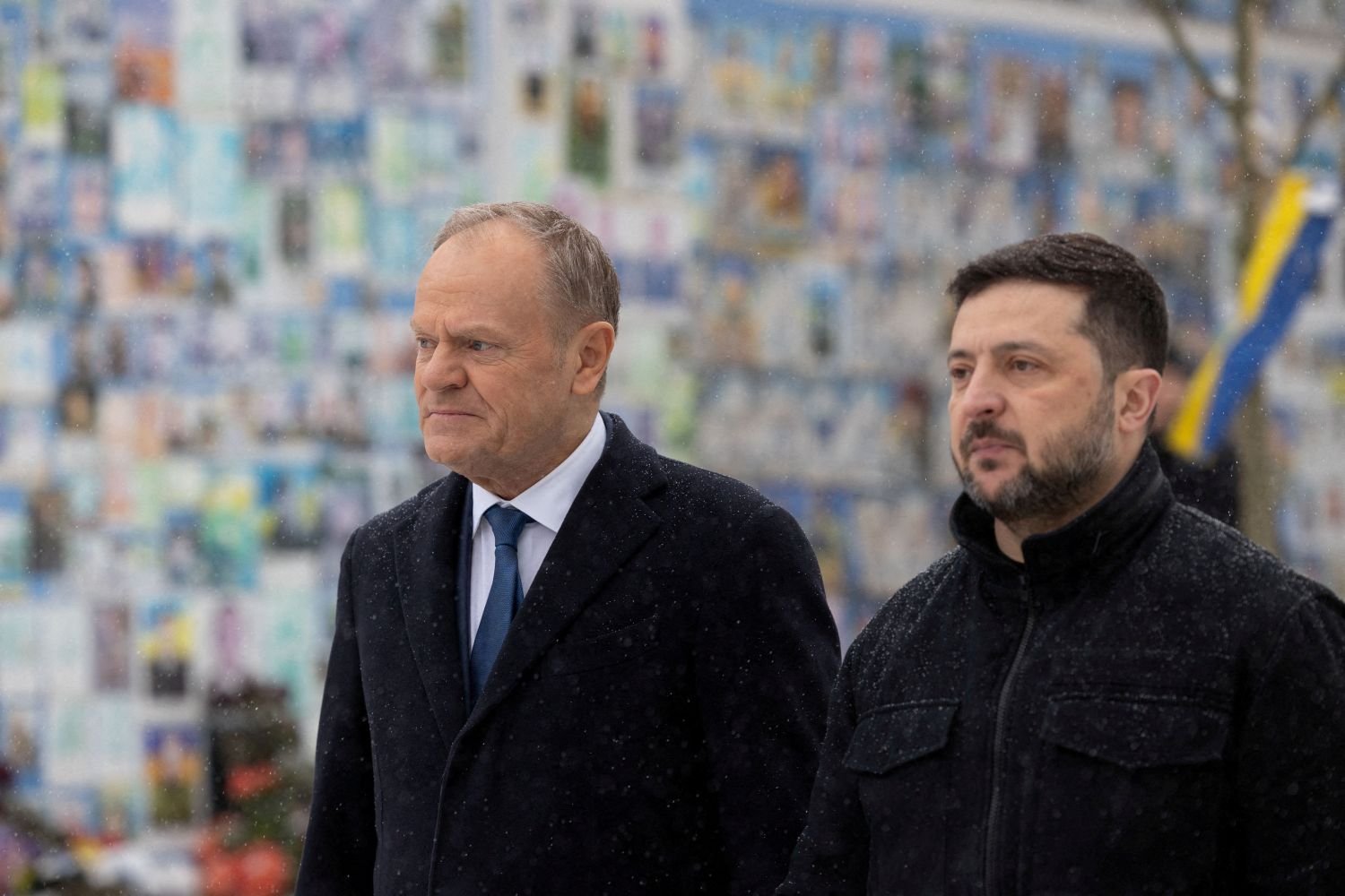 Polish Prime Minister Donald Tusk with Ukrainian President Volodymyr Zelenskyy
