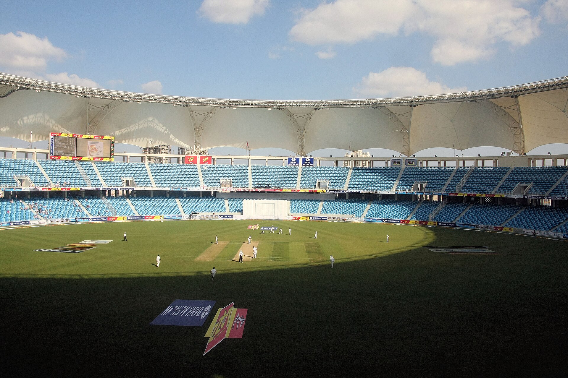 A general view of the Dubai International Stadium, the cricket ground where India beat Australia in the 2025 Champions Trophy semi-final