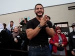 Abdul El-Sayed speaks at campaign rally in Detroit Michigan after winning the Democratic Senate primary